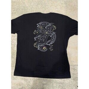 Fuji Kimono Jiu Jitsu T Shirt Mens 3XL 100% Cotton Black Tee Dragon Graphic